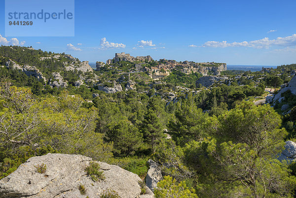 Les Baux-de-Provence  Alpilles  Bouches-du-Rhone  Provence - Alpes-Cote d Azur  Frankreich  Europa