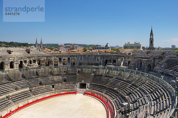 Roman Amphitheatre  Arles  Bouches-du-Rhone  Provence - Alpes-Cote d Azur  France  Europe