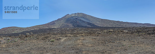 Vulkan Pico Viejo  3135 m  Panoramablick  vom Aussichtspunkt von Las Narices del Teide  Teide-Nationalpark  UNESCO-Weltnaturerbe  Teneriffa  Kanarische Inseln  Spanien  Europa