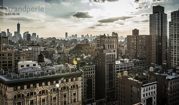Skyline Midtown und Downtown  Manhattan  New York  USA  Nordamerika