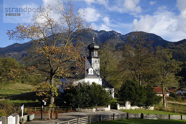 Evangelische Kirche  Kochel am See  Oberbayern  Bayern  Deutschland  Europa