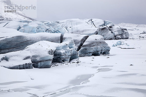 Gletscher Skaftafellsjökull  Skaftafell-Nationalpark  Austurland  Island  Europa