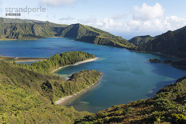 Kratersee Fogo  Sao Miguel  Azoren  Portugal  Europa