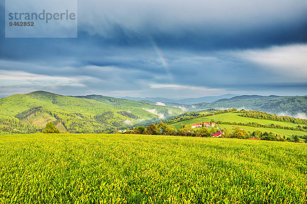 Landschaft  Landschaftsschutzgebiet Bile Karpaty  Weiße Karpaten  Zitkova  Tschechien  Europa