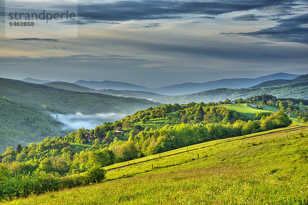 Landschaft  Landschaftsschutzgebiet Bile Karpaty  Weiße Karpaten  Zitkova  Tschechien  Europa