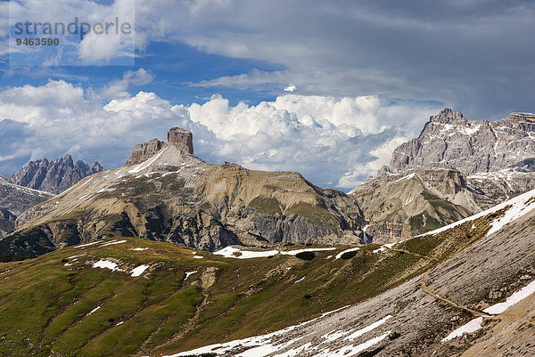 Schwabenalpenkopf  Ausblick vom Zinnenkopf  Sextner Dolomiten  Provinz Südtirol  Italien  Europa