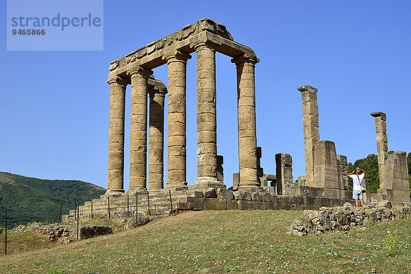 Tempel von Antas  erst punisch  dann römisch  bei Fluminimaggiore  Provinz Carbonia-Iglesias  Sardinien  Italien  Europa