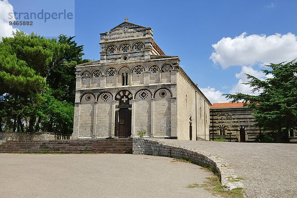 Kirche des Benediktinerklosters San Pietro di Sorres  Borutta  Provinz Sassari  Sardinien  Italien  Europa