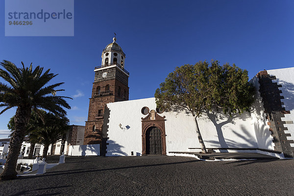 Iglesia de Nuestra Senora de Guadalupe  Abendlicht  Teguise  Lanzarote  Kanarische Inseln  Spanien  Europa