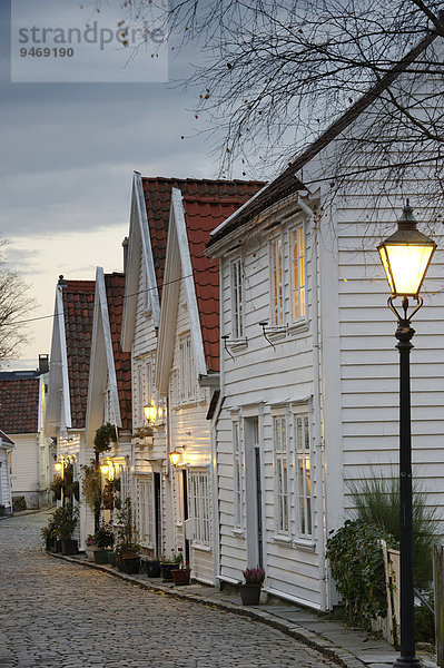 Gamle Stavanger  Altstadt  Stavanger  Rogaland  Norwegen  Europa