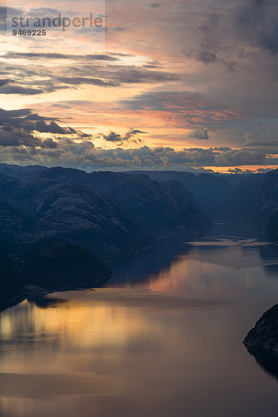 Der Lysefjord  Rogaland  Norwegen  Europa