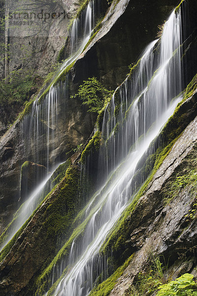Wasserfall  Wimbachklamm  Berchtesgaden  Oberbayern  Bayern  Deutschland  Europa