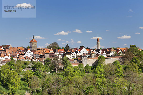 Rothenburg ob der Tauber  Romantische Strasse  Franken  Bayern  Deutschland  Europa