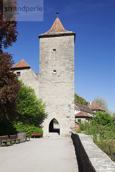 Rothenburg ob der Tauber  Romantische Strasse  Franken  Bayern  Deutschland  Europa