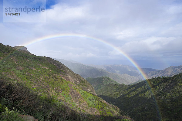 Regenbogen  Nationalpark Garajonay  La Gomera  Kanarische Inseln  Spanien  Europa