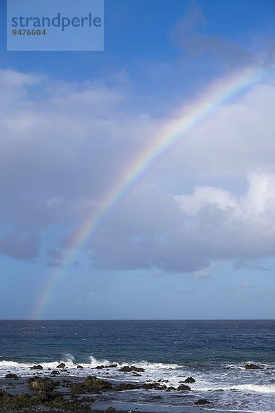 Regenbogen über Meer  Valle Gran Rey  La Gomera  Kanarische Inseln  Spanien  Europa