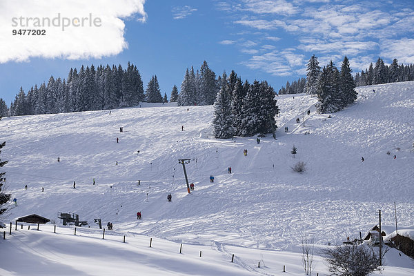 Skigebiet Sudelfeld  Mangfallgebirge  Oberbayern  Bayern  Deutschland  Europa