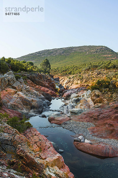 Fluss Fango  Tuarelli  Fangotal oder Vallée du Fango  Haute-Corse  Korsika  Frankreich  Europa