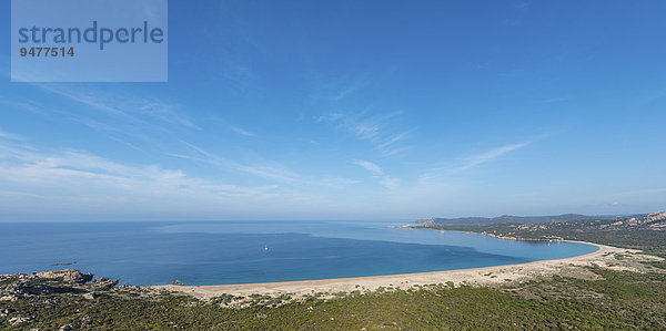 Küste mit langem Sandstrand  Sartène  Korsika  Frankreich  Europa