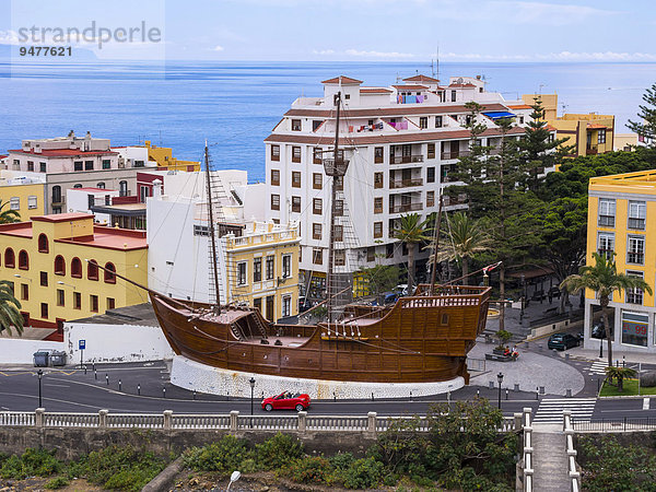 Schifffahrtsmuseum mit einem Nachbau des Schiffes Santa Maria von Christoph Kolumbus  Santa Cruz de La Palma  La Palma  Kanarische Inseln  Spanien  Europa