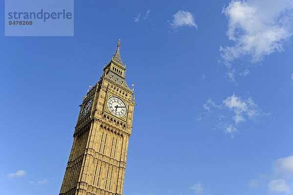 Big Ben  Elizabeth Tower  Palace of Westminster  UNESCO-Weltkulturerbe  London  England  Großbritannien  Europa