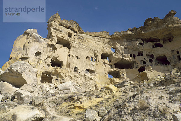 Ruine der Täuferkirche  Çavusin  Provinz Nevsehir  Kappadokien  Türkei  Asien