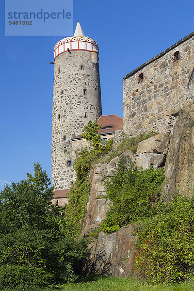 Stadtmauer mit Turm der Alten Wasserkunst  Bautzen  Sachsen  Deutschland  Europa