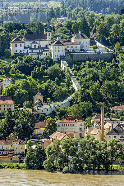Kloster Mariahilf  Fluss Inn  Passau  Niederbayern  Bayern  Deutschland  Europa