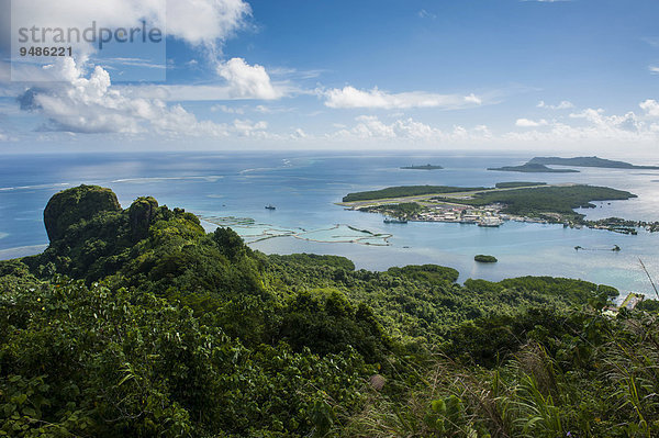 Überblick mit Sokehs Rock  Insel Pohnpei  Mikronesien  Ozeanien