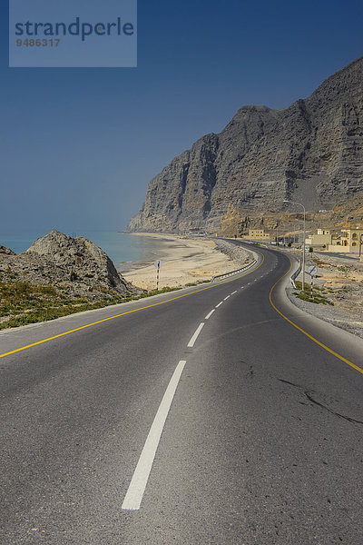 Küstenstraße nach Khasab  Musandam  Oman  Asien