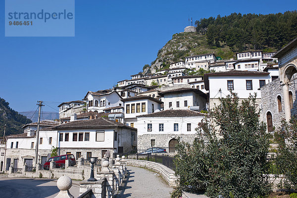 Stadtteil Mangalem  UNESCO Weltkulturerbe  Berat  Albanien  Europa