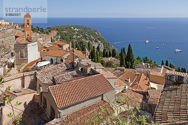 Dächer der Altstadt  Roquebrune  Provence-Alpes-Côte d?Azur  Frankreich  Europa