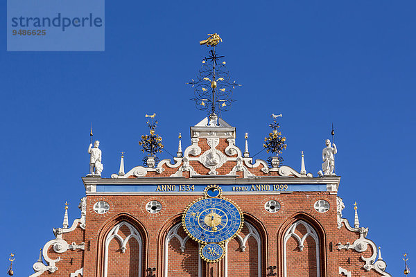 Schwarzhäupterhaus am Rathausplatz  Altstadt  UNESCO-Weltkulturerbe  Riga  Lettland  Europa