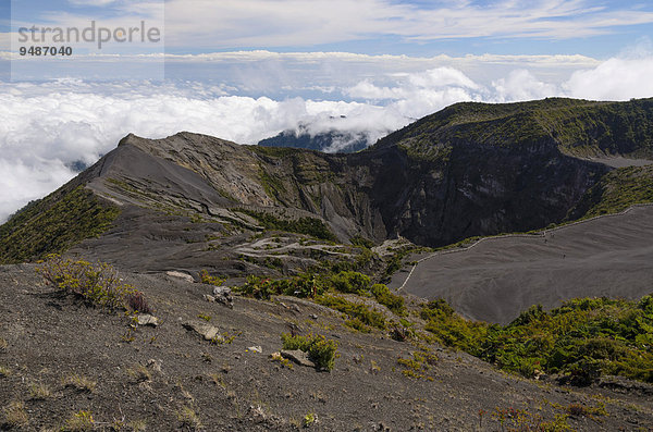 Hauptkrater Vulkan Irazu  Nationalpark Vulkan Irazu  Provinz Cartago  Costa Rica  Nordamerika