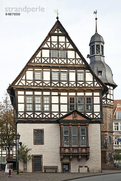 Historisches Rathaus  Höxter  Weserbergland  Nordrhein-Westfalen  Deutschland  Europa