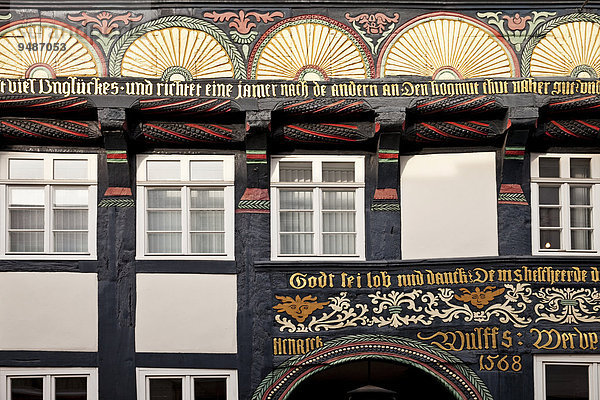 Fachwerkhaus  Weserrenaissance  Altstadt  Höxter  Weserbergland  Nordrhein-Westfalen  Deutschland  Europa