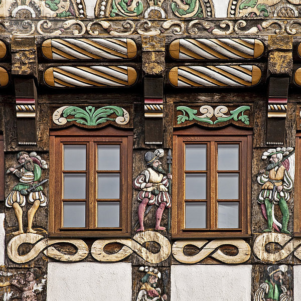 Fachwerkhaus Haus Horstkotte  Weserrenaissance  Altstadt  Hoexter  Weserbergland  Nordrhein-Westfalen  Deutschland  Europa