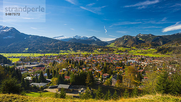 Ortsansicht  Oberstdorf  Allgäu  Bayern  Deutschland  Europa