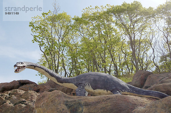 Skulptur  Plesiosaurier  Augustasaurus  Ozeanarium  Wladiwostok  Russland  Europa
