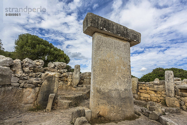 Torralba d?en Salord  talaiotisches und mittelalterliches Dorf  Megalithen  2000 v. Chr.  Ausgrabungsstätte  Menorca  Balearen  Spanien  Europa