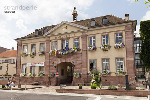 Rathaus Hotel de Ville  Riquewihr  Elsass  Frankreich  Europa