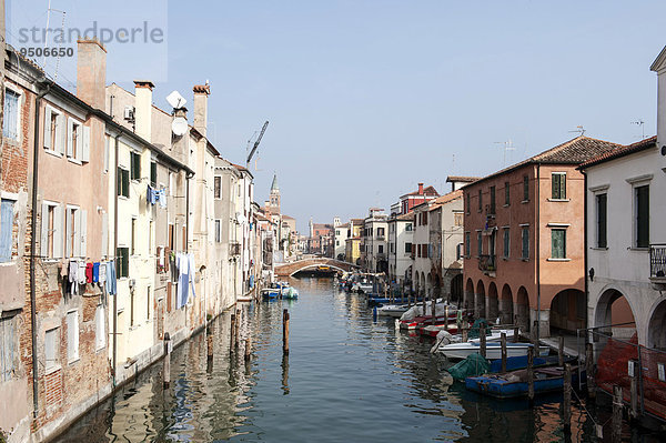 Häuser am Canal Vena in der Altstadt  Chioggia  Venetien  Italien  Europa