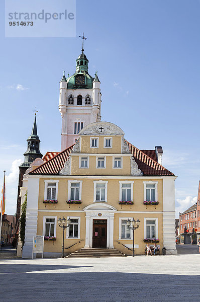 Rathaus mit Johanniskirche  Verden  Niedersachsen  Deutschland  Europa