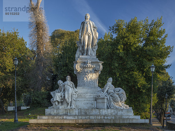 Goethe-Denkmal  Marmor  1904  Bildhauer Gustav Eberlein  Pinciano  Roma  Lazio  Italien  Europa