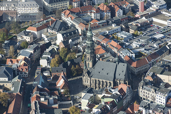 Luftaufnahme  Dom St. Marien  Zwickau  Sachsen  Deutschland  Europa