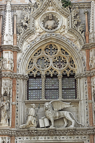Porta della Carta  Dogenpalast  Markusplatz  Venedig  Venetien  Italien  Europa