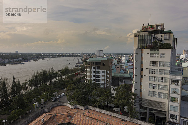 Stadtansicht  hinten der Mekong  Mekong-Delta  Can Tho  Südvietnam  Vietnam  Asien