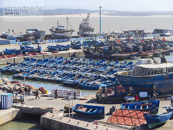 Fischerboote im Hafen von Essaouira  Unesco-Weltkulturerbe  Marokko  Afrika