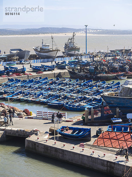 Fischerboote im Hafen von Essaouira  Unesco-Weltkulturerbe  Marokko  Afrika