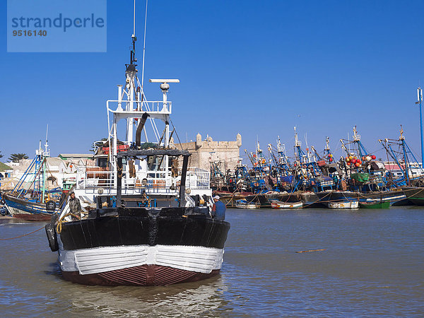 Fischkutter im Hafen von Essaouira  Unesco-Weltkulturerbe  Marokko  Afrika